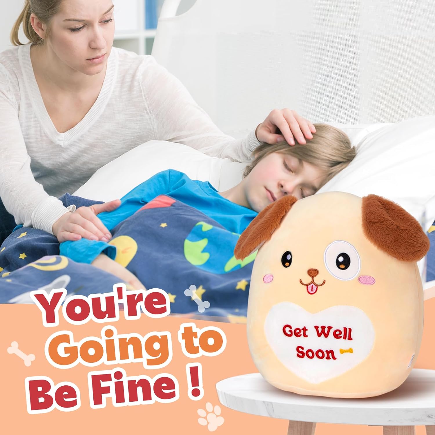 WEWILL 12 Get Well Soon Puppy Plush Pillow - Adorable Starter