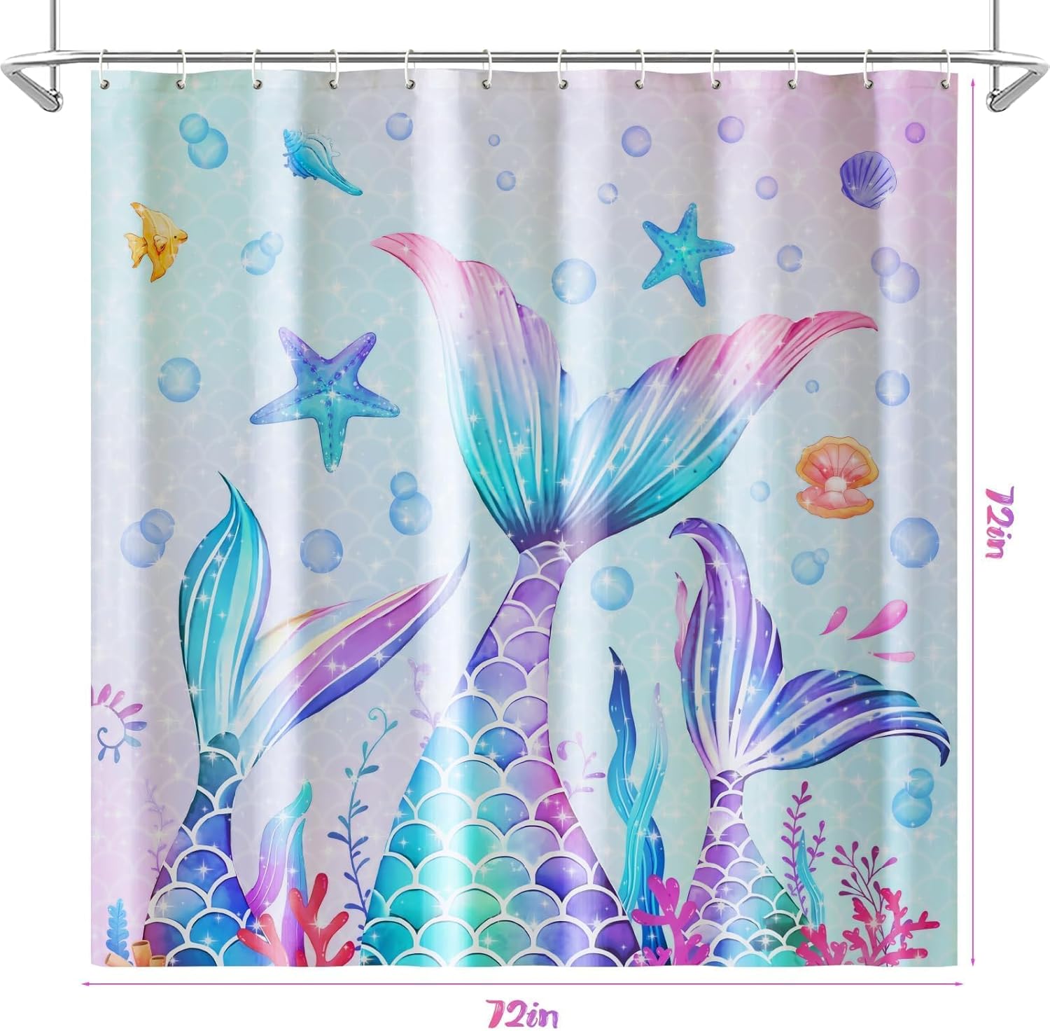 MelonBoat Mermaid Shower Curtain