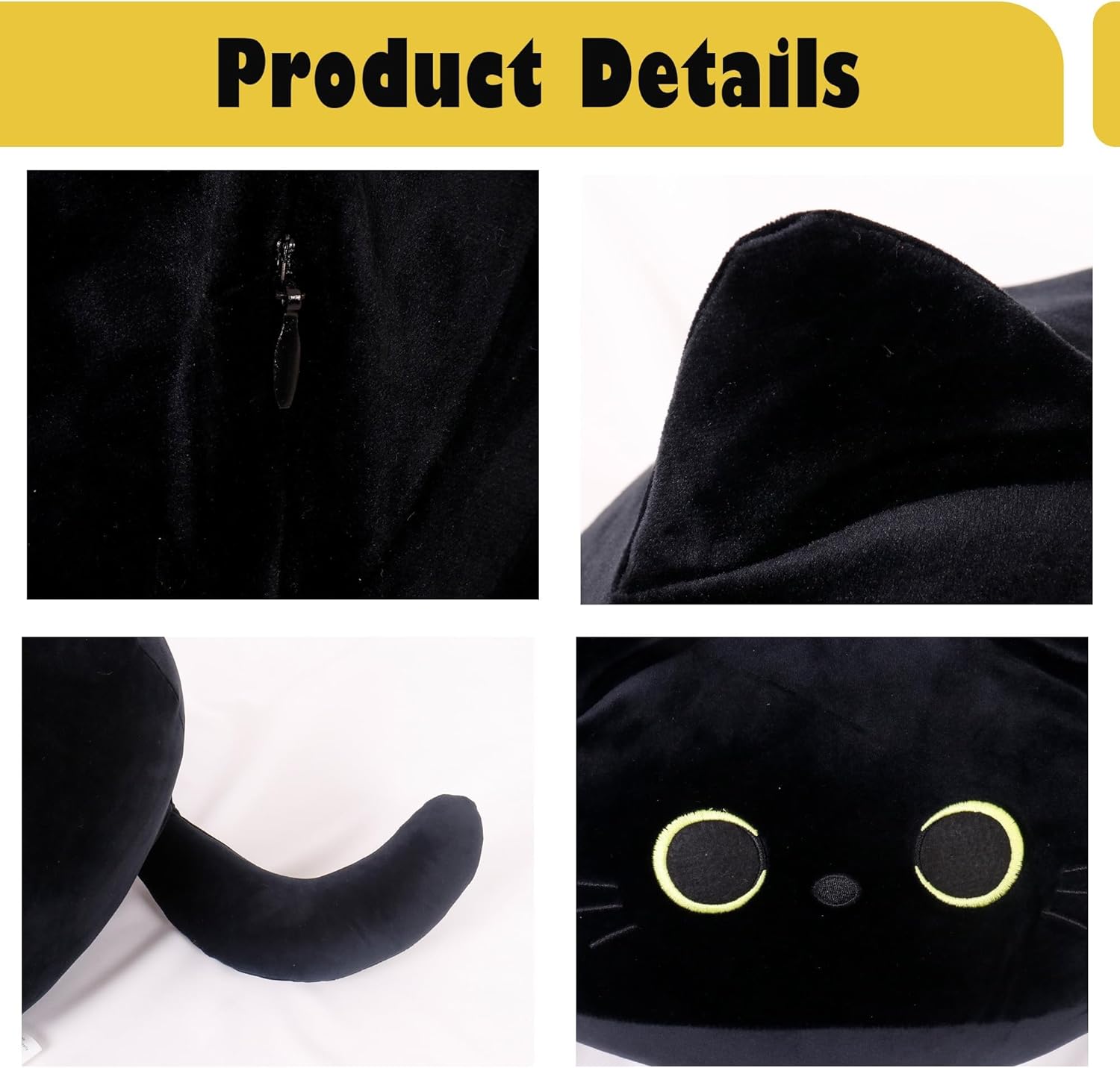 4Pcs 16 Black Cat Plush Set
