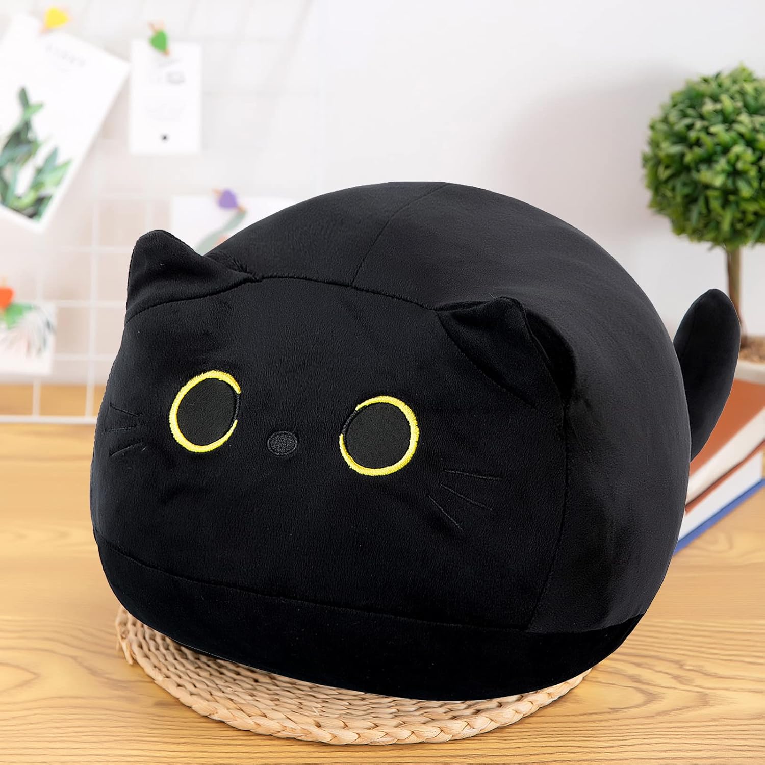 217 Black Cat Plush Pillow for Kids