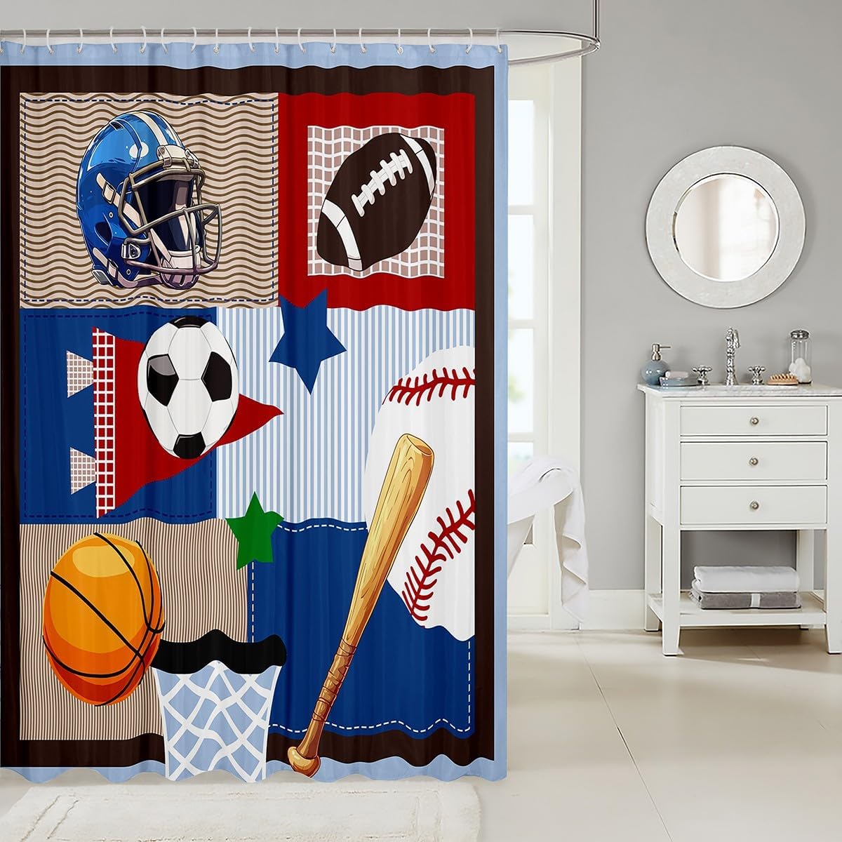 Baseball Field 72x72 Shower Curtain Set