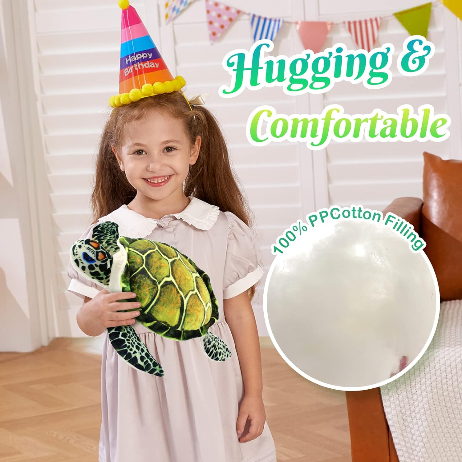 Adorable Realistic Stuffed Turtle for Kids