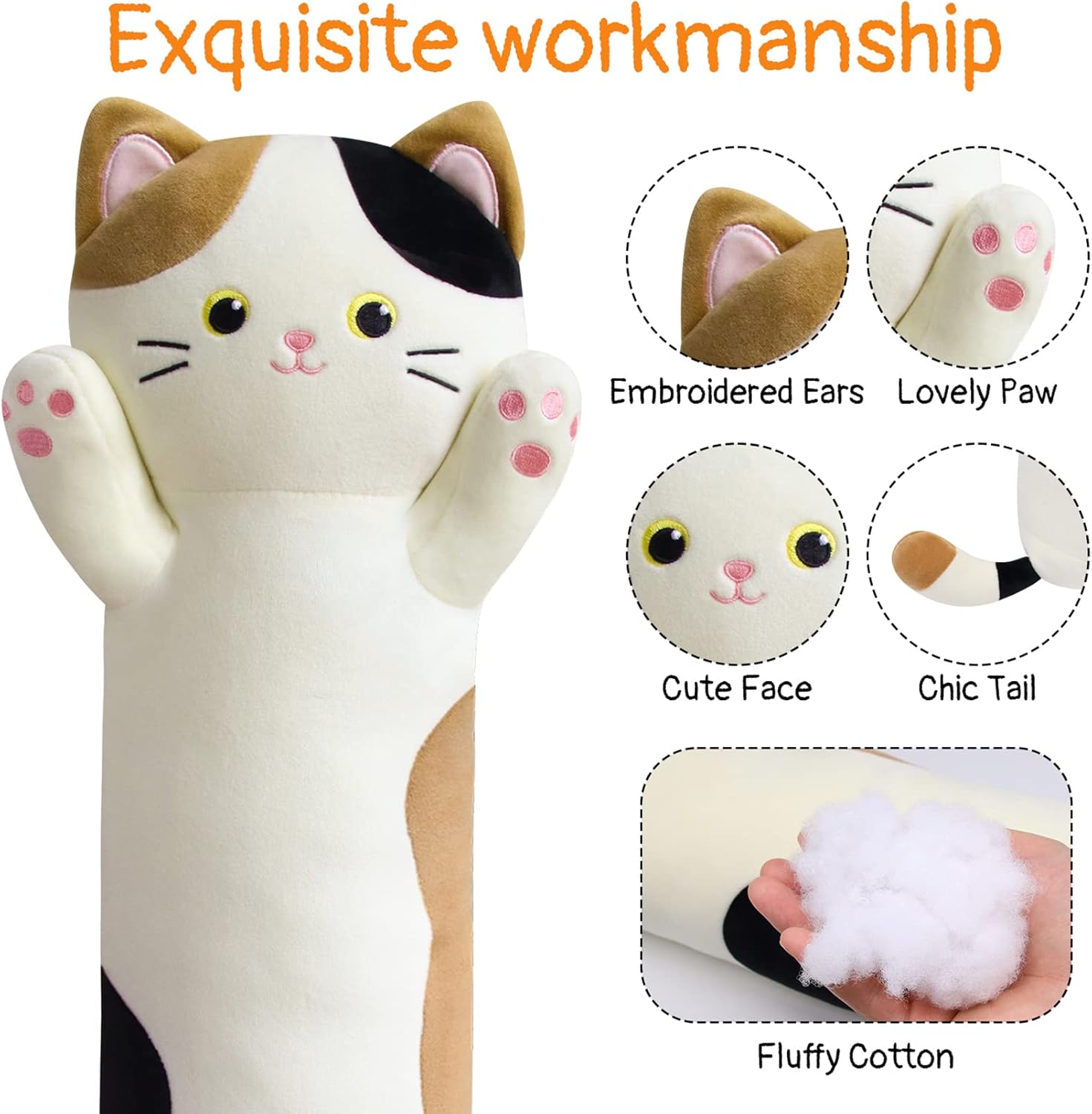 Cuddle Cat Pillow Kawaii Plush Boby