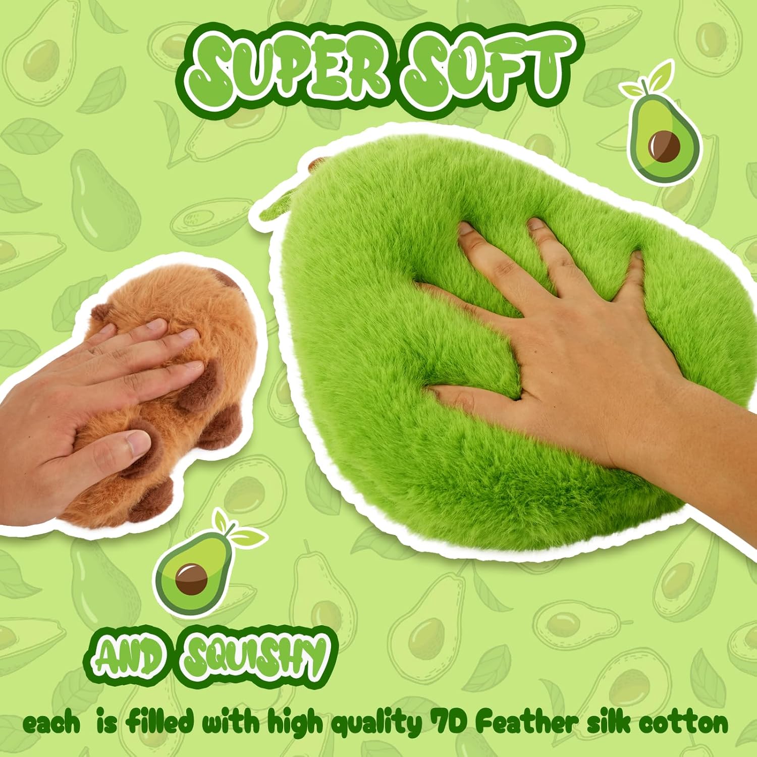 Avocado Capybara Plush Toy - Cavy Comfy Combination