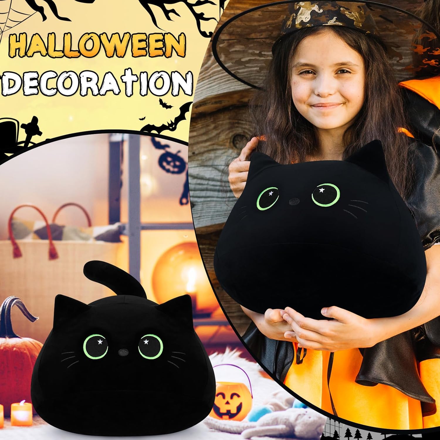 Giant Black Cat Plush Toy 19