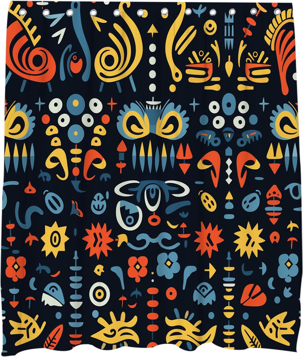 A Colorful Bohemian Washable Shower Curtain