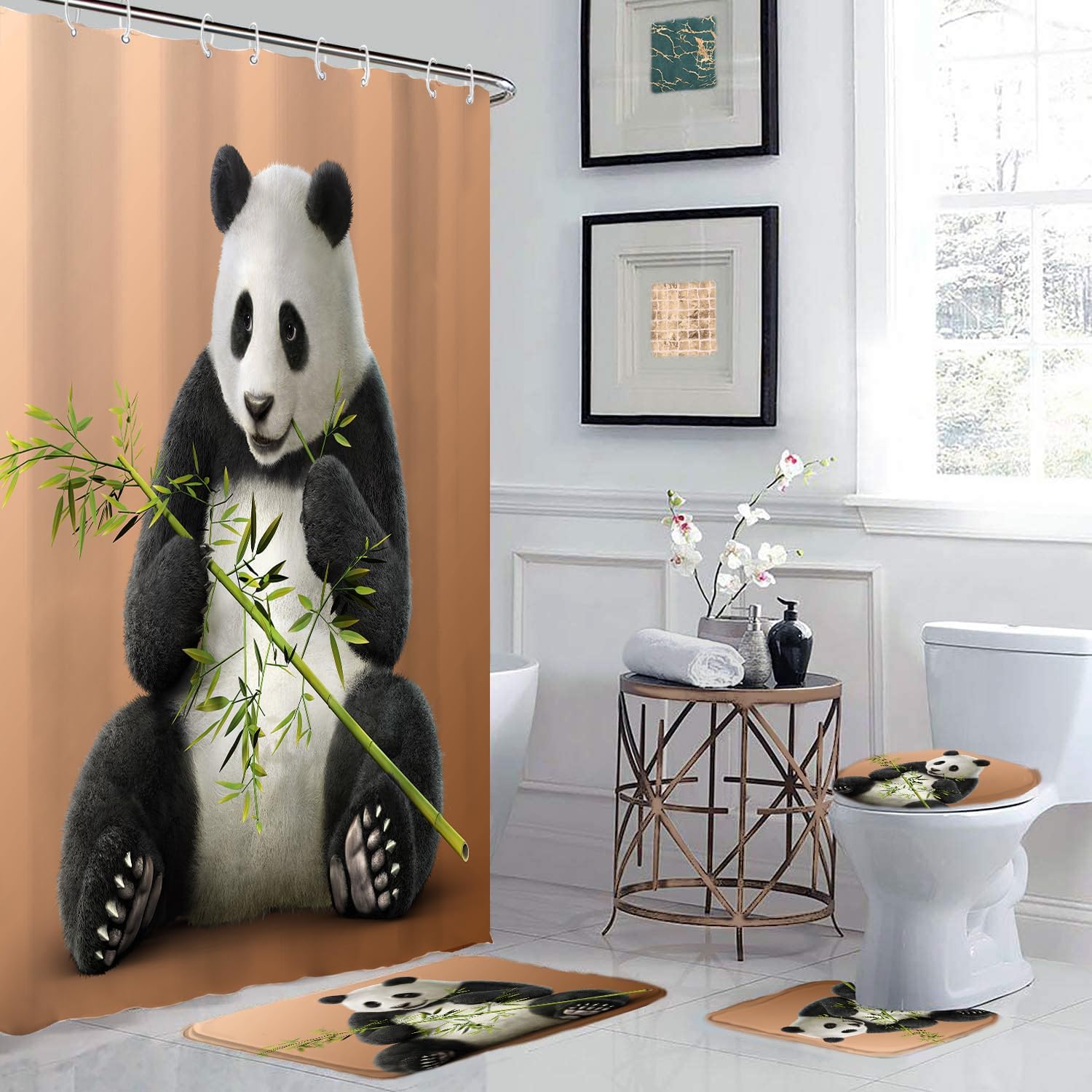 4-Piece Panda Bath Set with Innovative Design