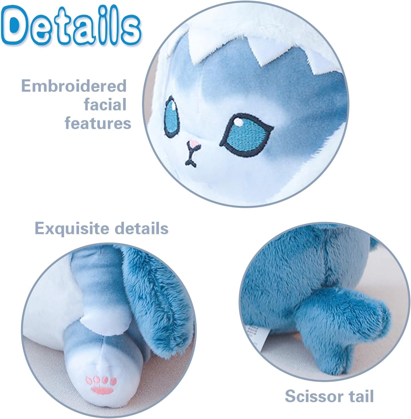 Kawaii Shark Cat Plush Toy Stress Relief Unique Gift
