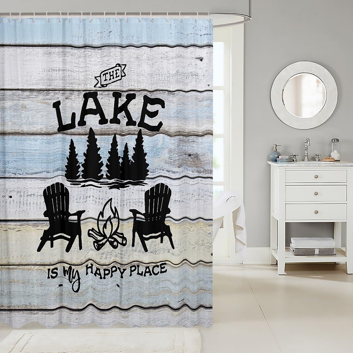 Lake House Bath Set - 12 Piece 72x72