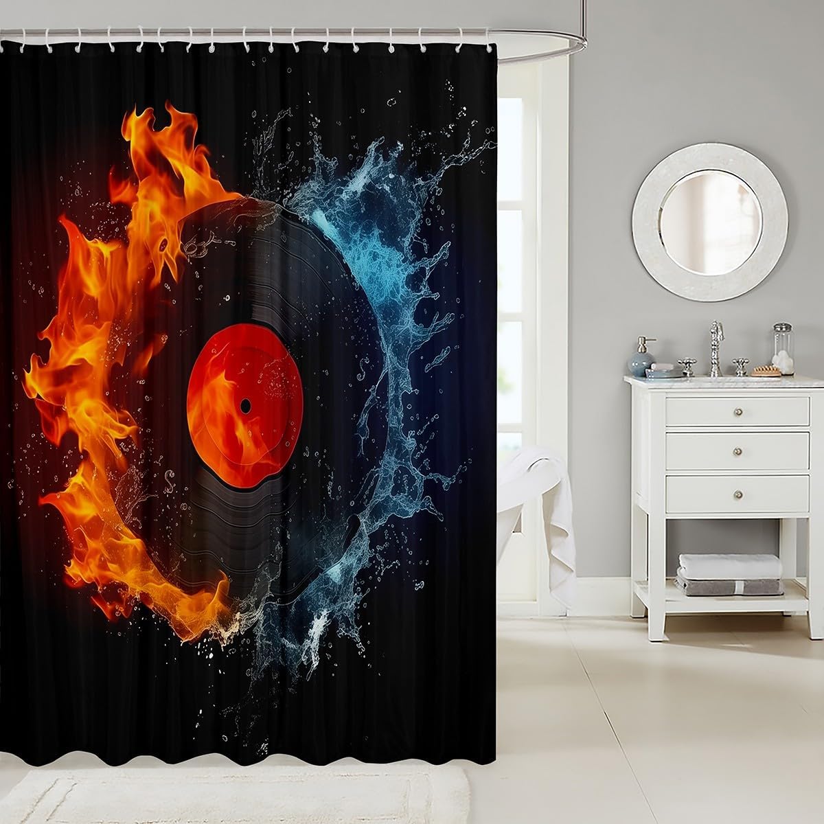 Unique Turntable Bath Curtain 78 L x 72 W Ejeloiu