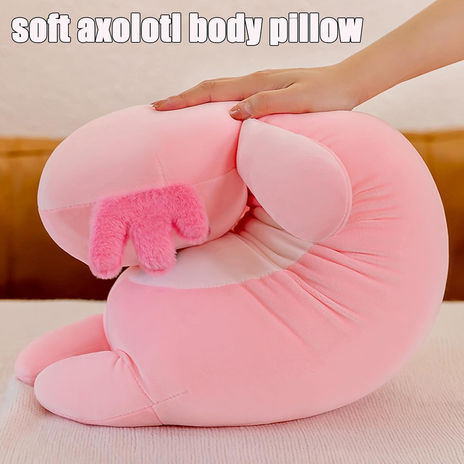 Somao Axi-Cool Plush Pillow Cute Axolotl Body Pillow for Kids 65cm
