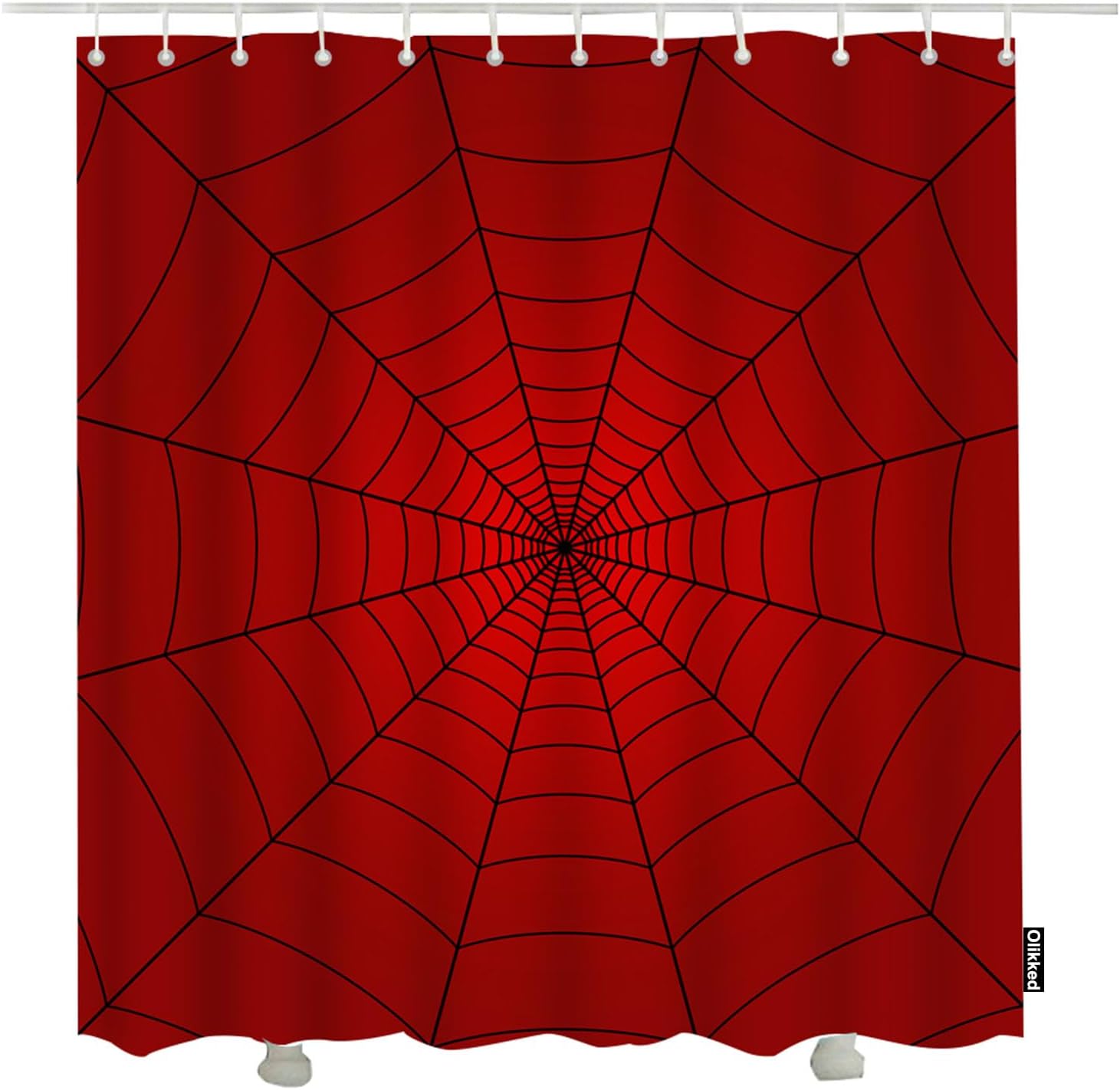 Perfect Red Spider Web shower curtain Durable Stylish
