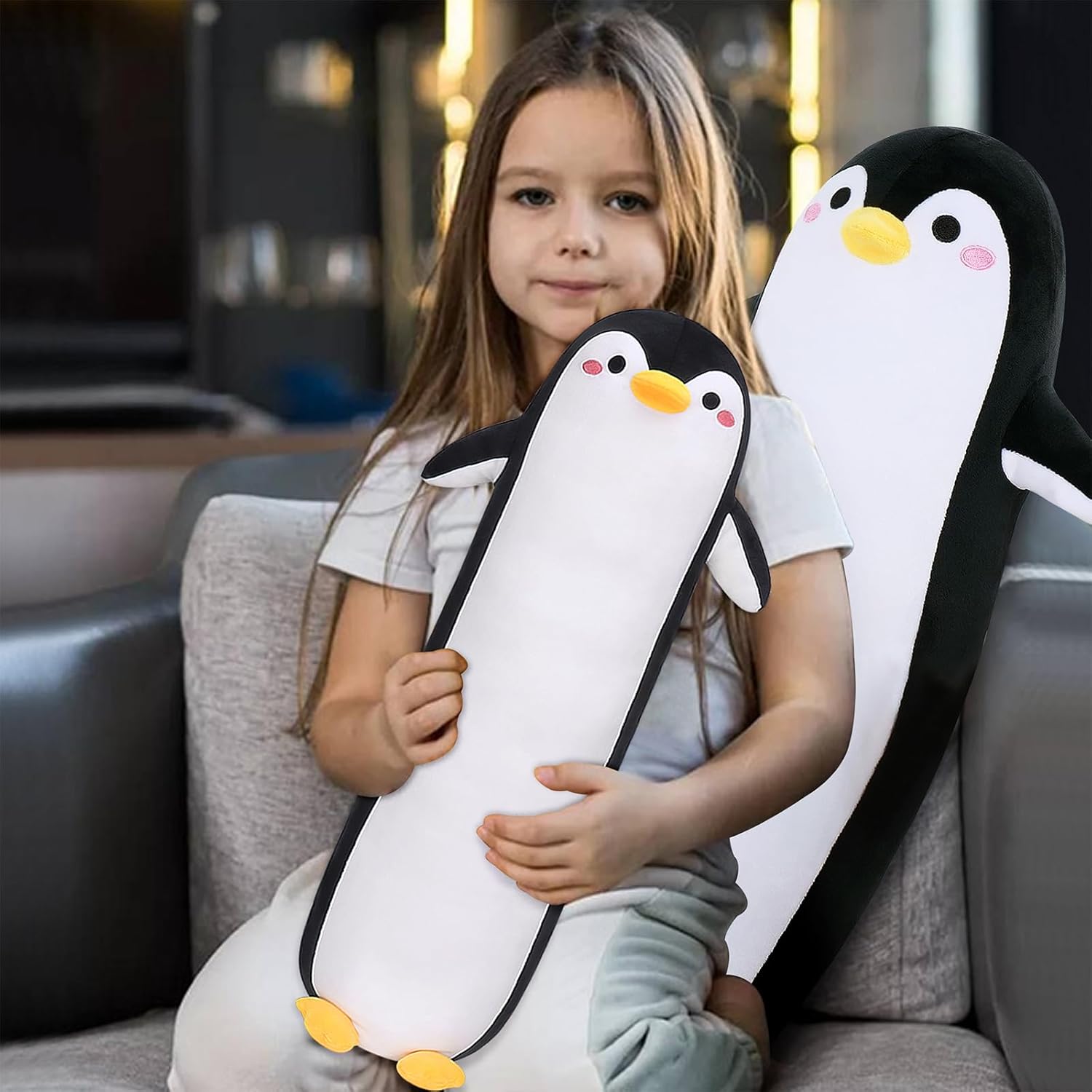 Sprinqdawin Long Penguin Plush Pillow