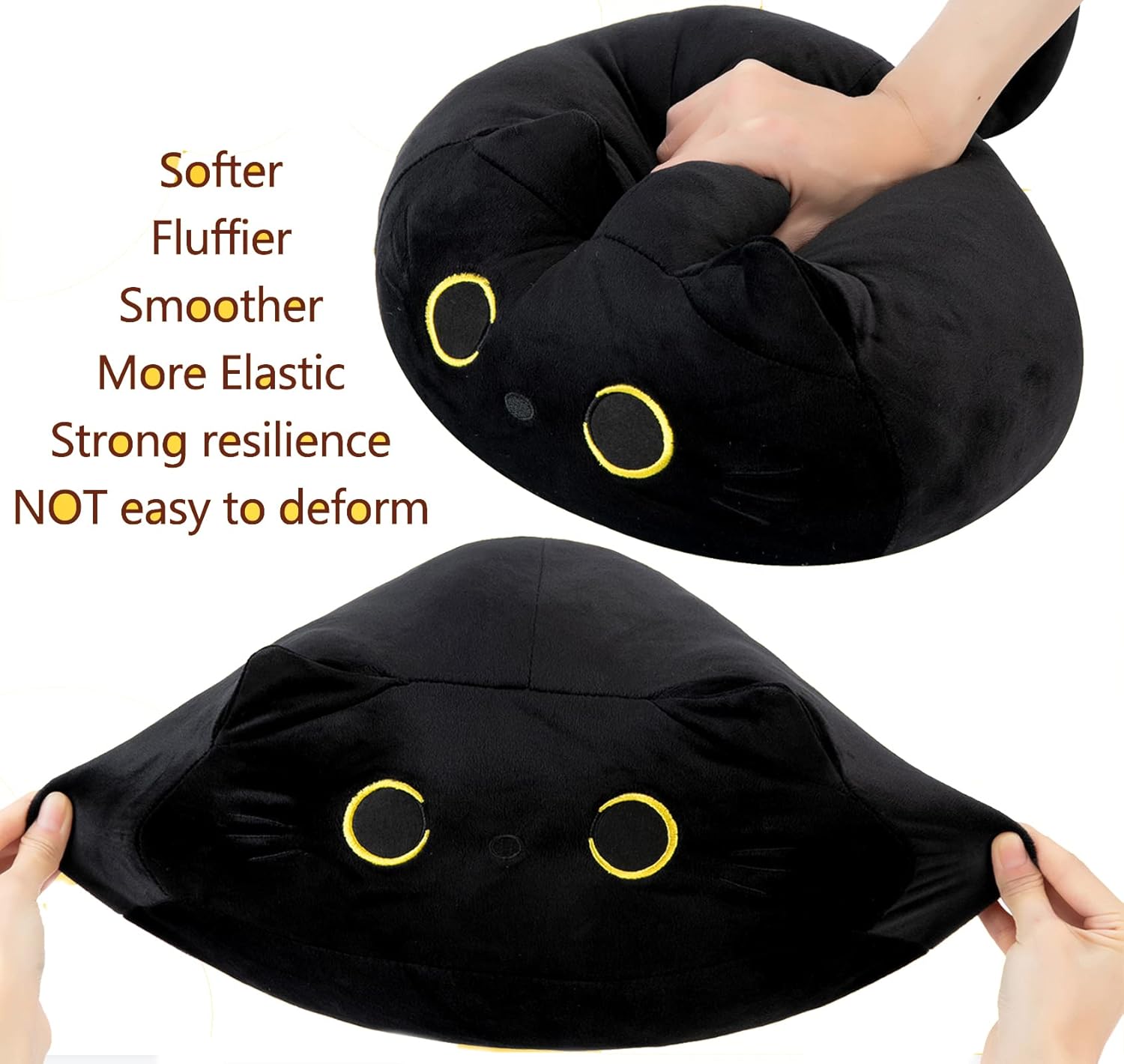 217 Black Cat Plush Pillow for Kids