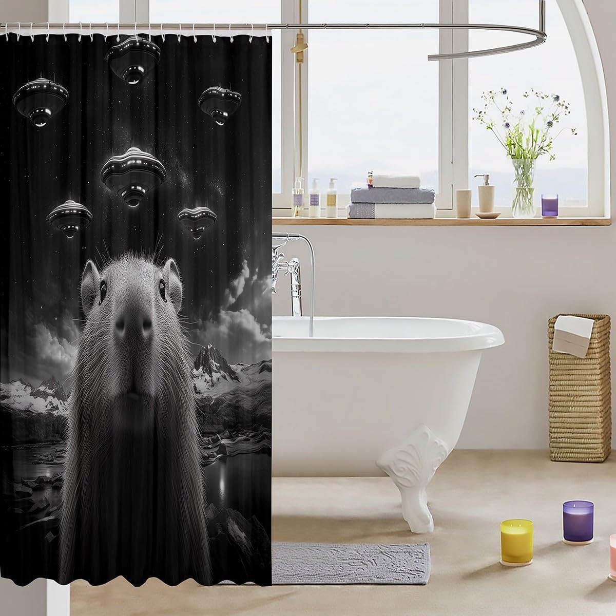 Funny Feelings Capybara Bath Curtain Set