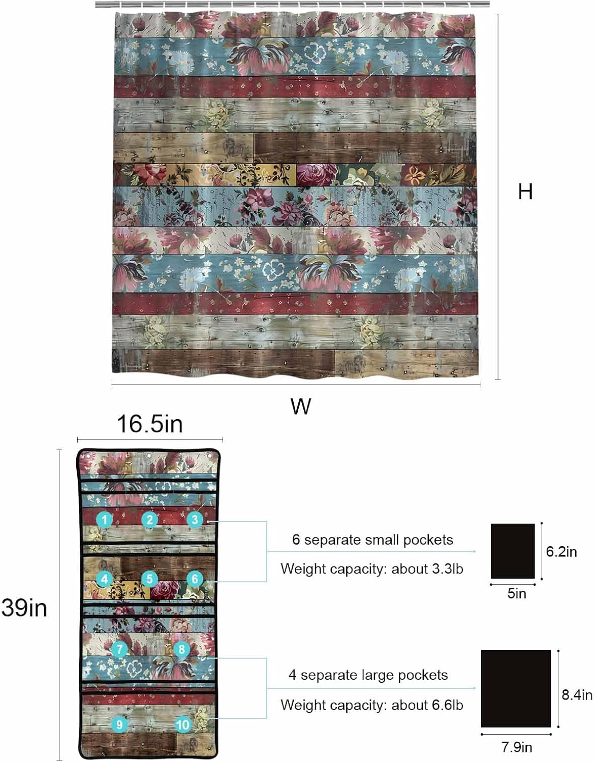 Waterproof Stylish Functional TocaHome rain-protected shower curtain sets