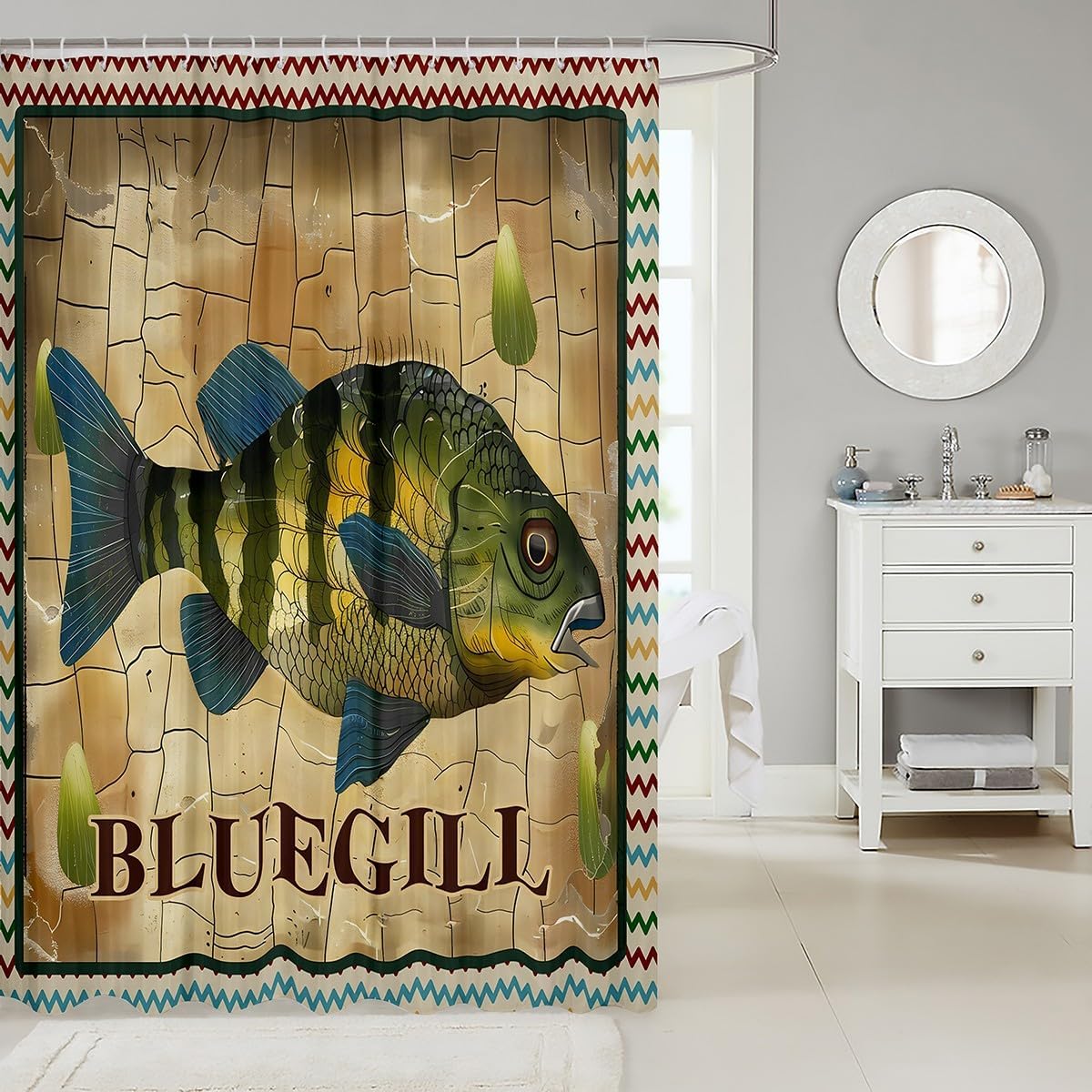Feelyou Bluegill Fish Shower Curtain