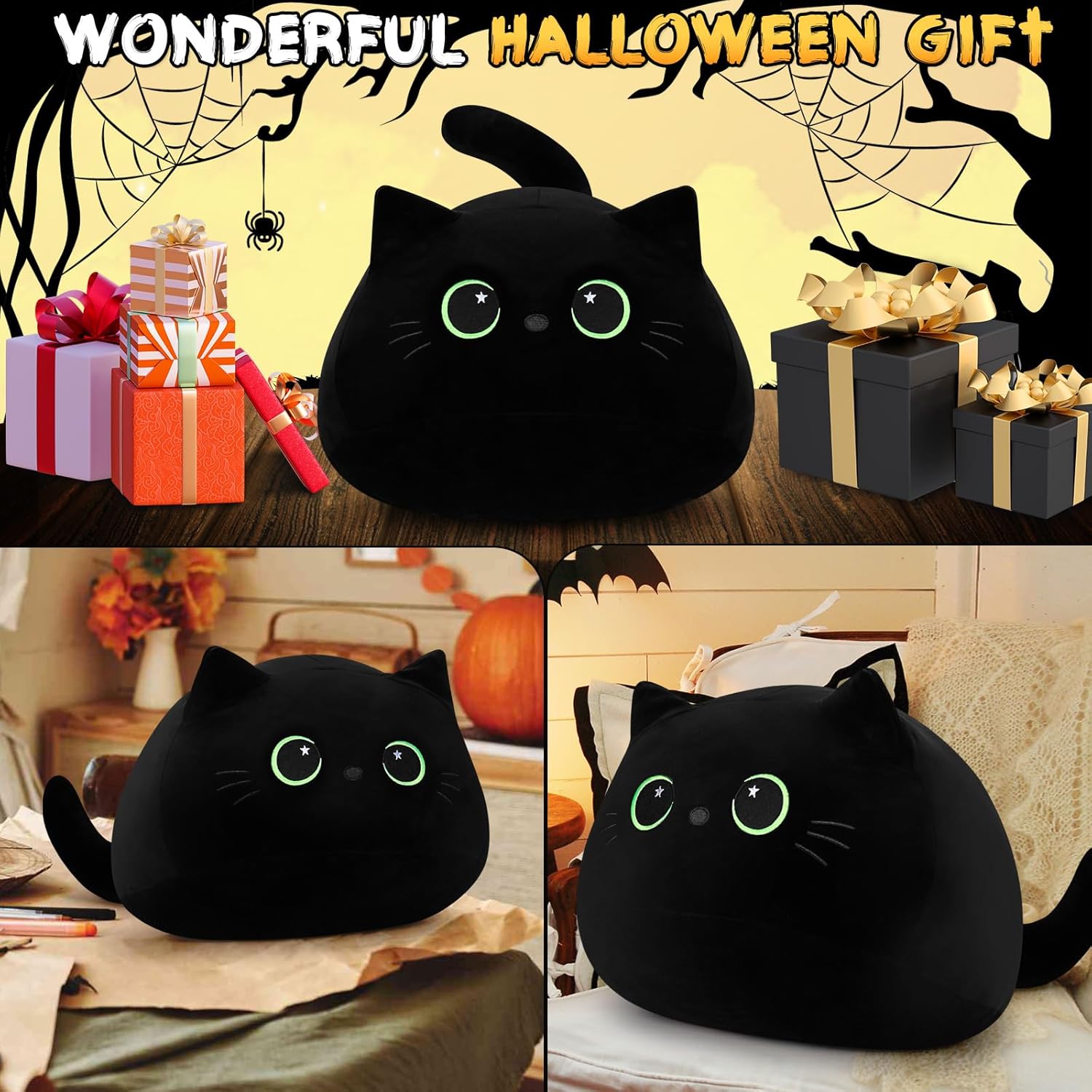 Giant Black Cat Plush Toy 19