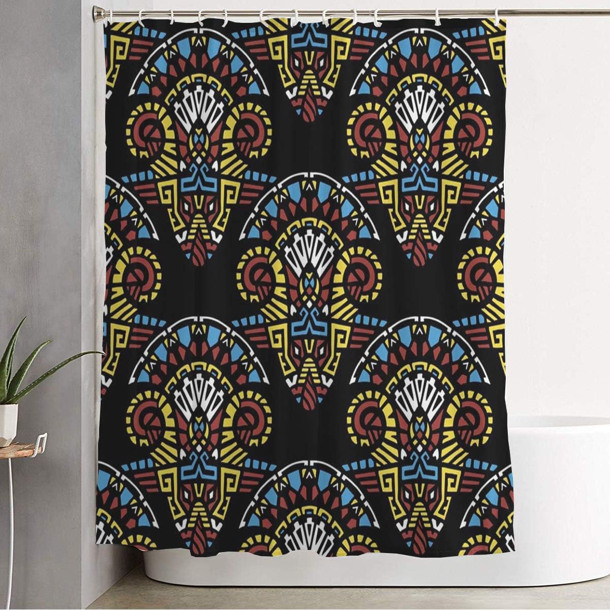 Geometric Hemisphere Shower Curtain Set