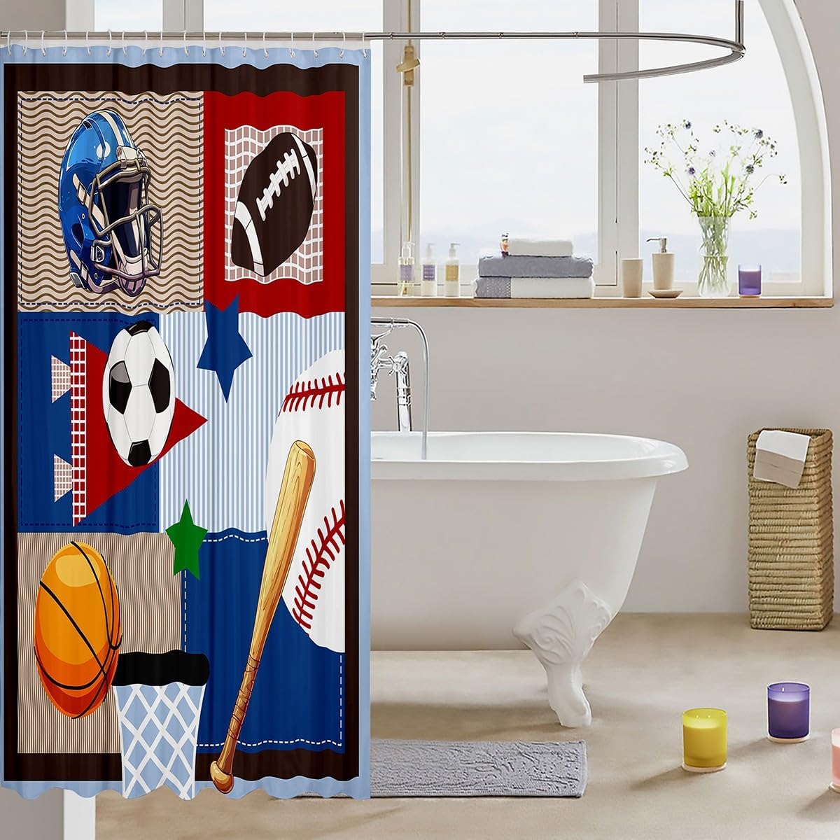 Baseball Field 72x72 Shower Curtain Set