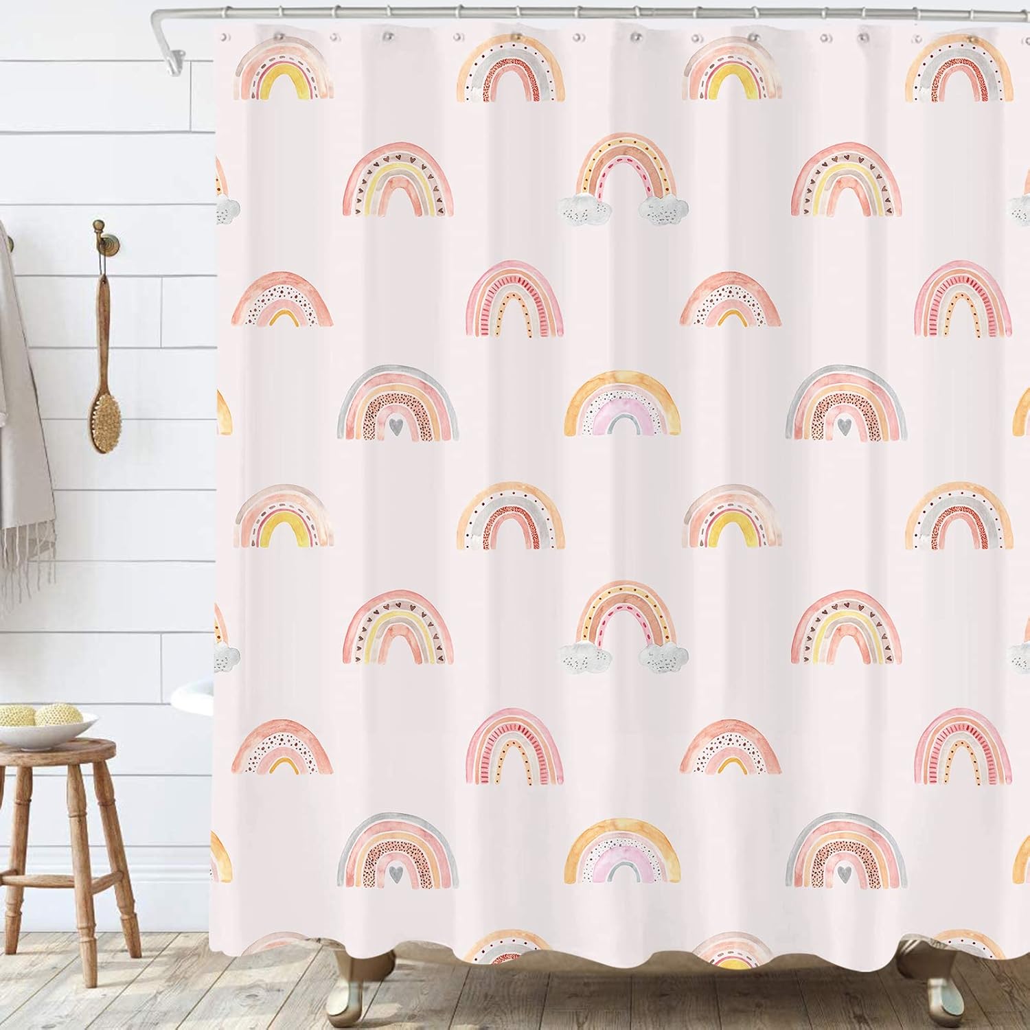 Miyotaa Rainbow shower curtain set