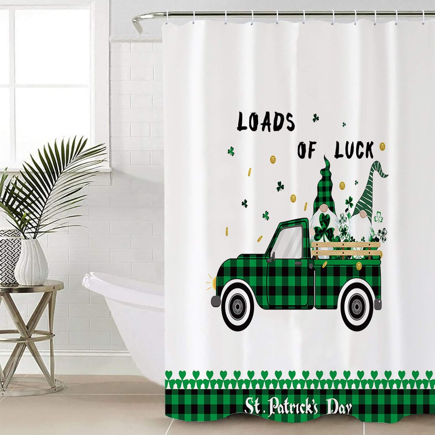 Waterproof shower curtain St Patricks Day Design Machine Washable stylish