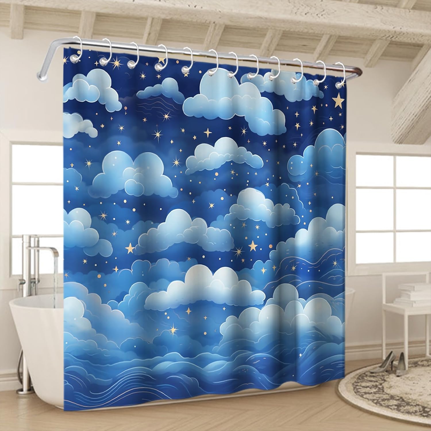 Cute Blue Sky shower curtain