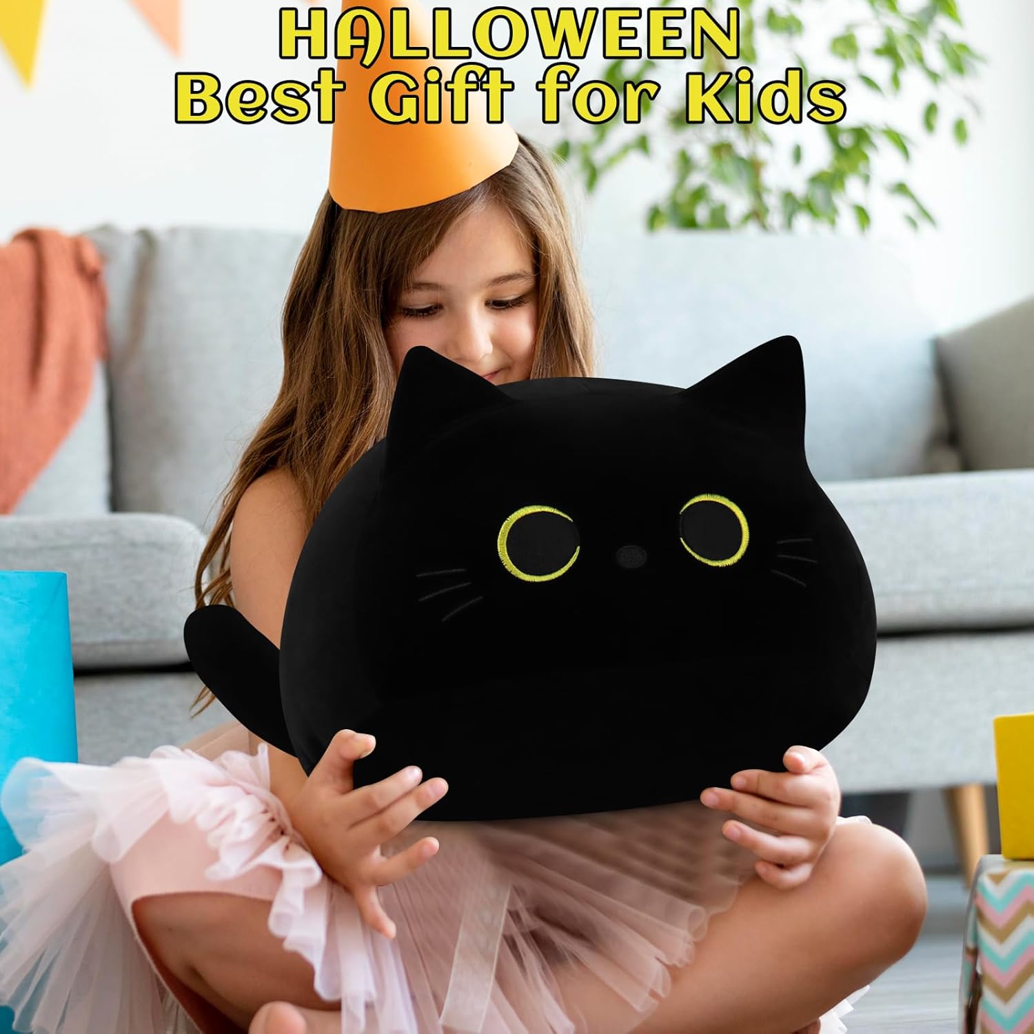 Auspicious Beginning - Gigantic Black Cat Plushie Kawaii Plush Family
