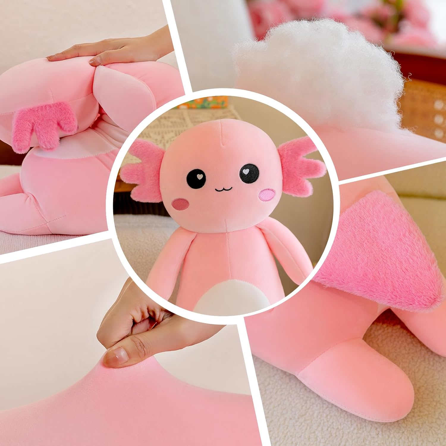 Somao Long Axolotl Plush Pillow Green