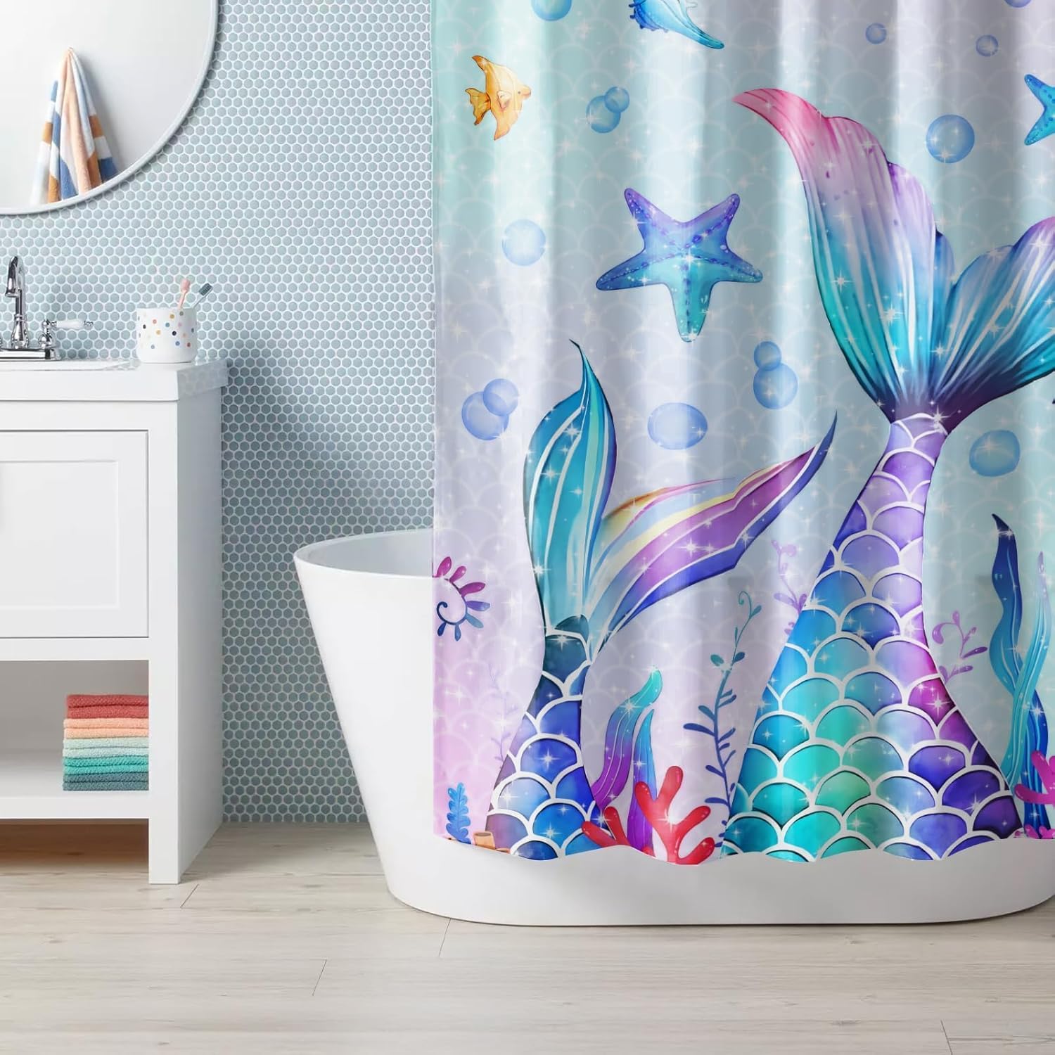MelonBoat Mermaid Shower Curtain