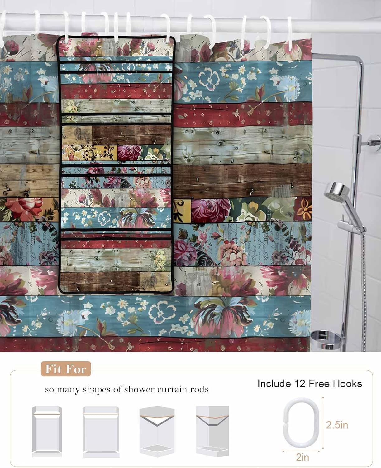 Waterproof Stylish Functional TocaHome rain-protected shower curtain sets