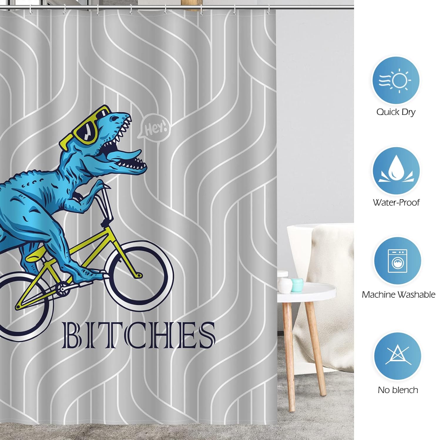 Stunning Dinosaur Stall Small Shower Curtain Educational Show