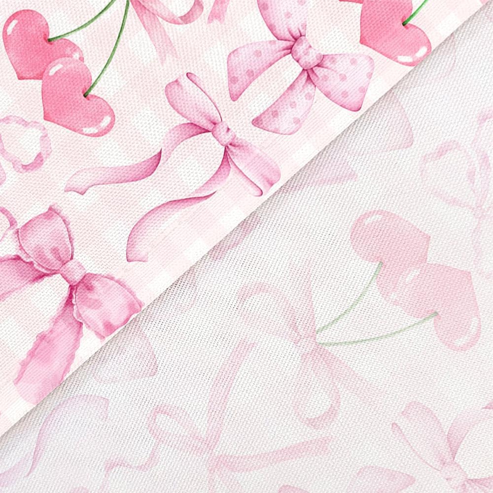 JAWO Cute Pink Bow Shower Curtain