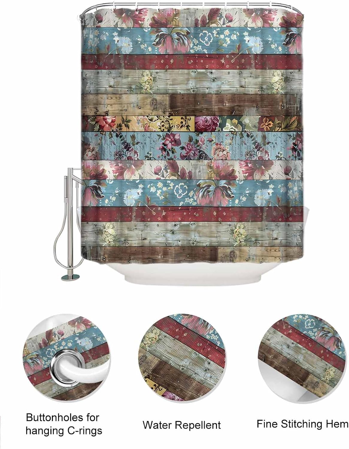 Waterproof Stylish Functional TocaHome rain-protected shower curtain sets