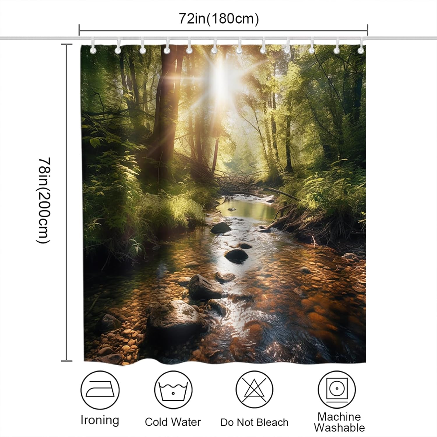 Sage Green Forest shower curtain