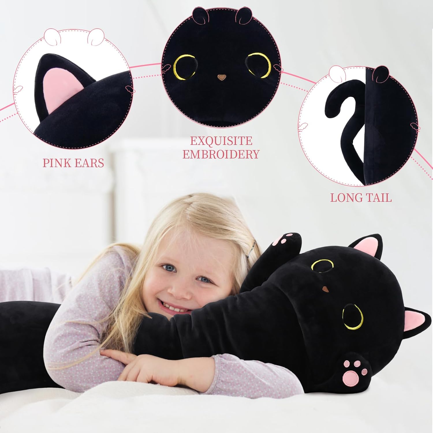 Big Cat Pillow Long Plush Body