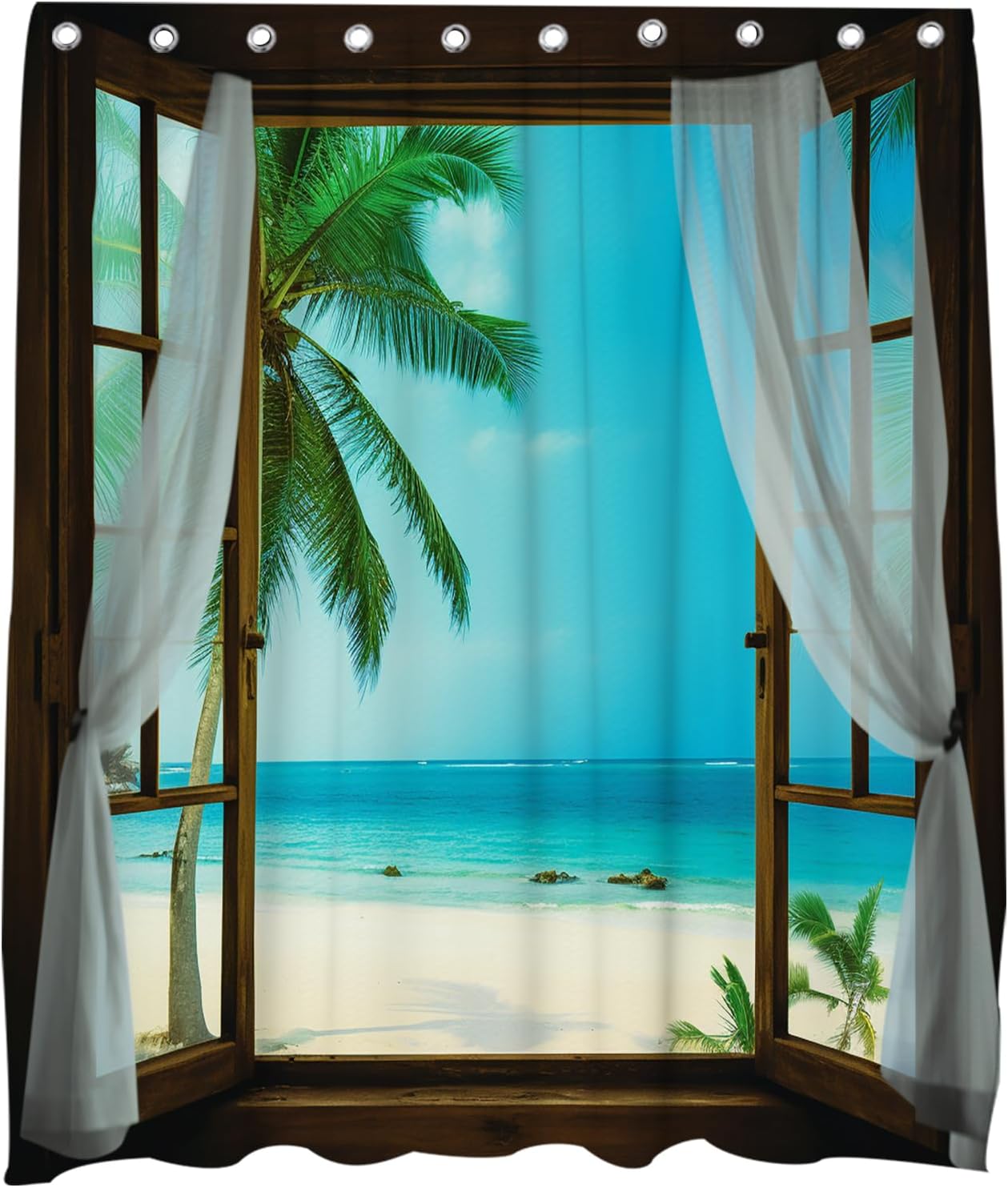 Beach Beach shower curtain