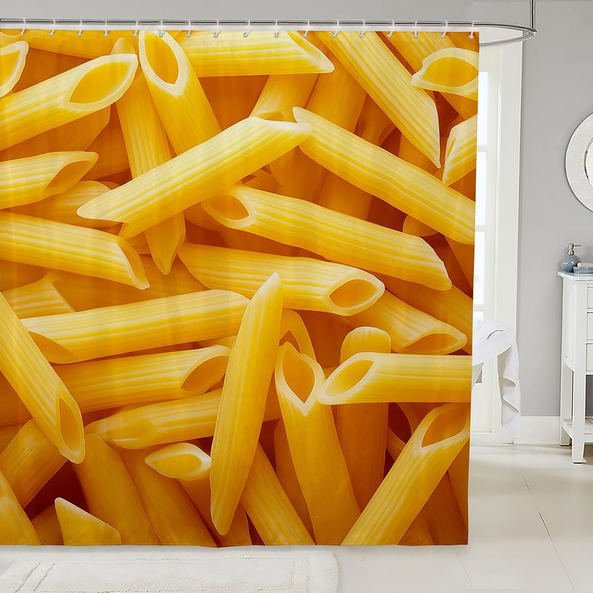 Erosebridal Noodle Shower Curtain - Yellow 72 x 72