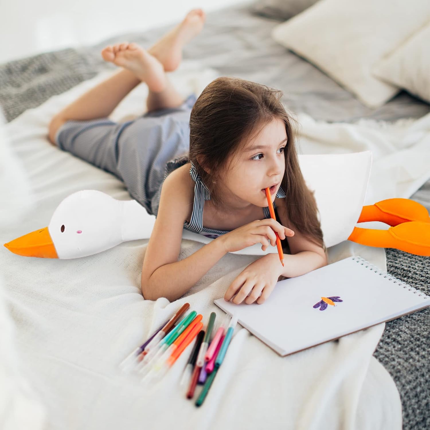 Cozy Duck Plush Pillow for Kids