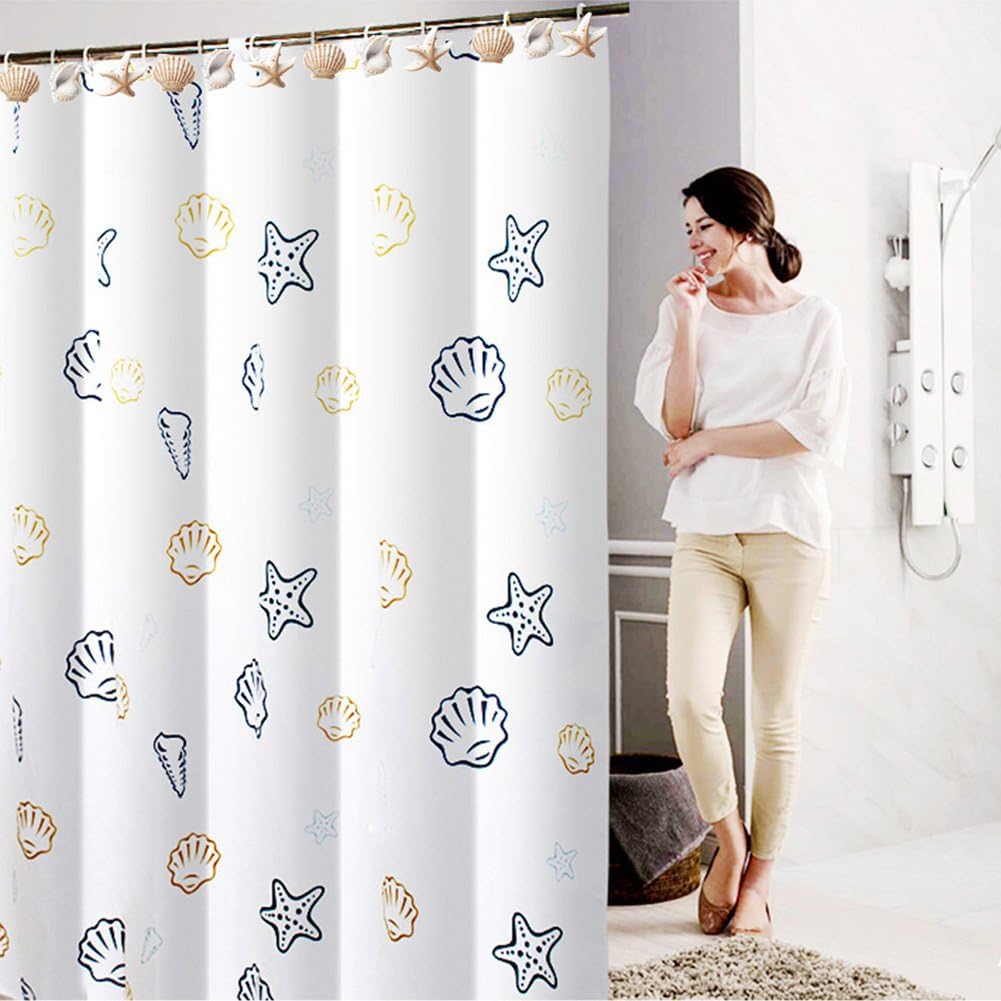 YUKUNTANG Seashell Shower Curtain Hooks