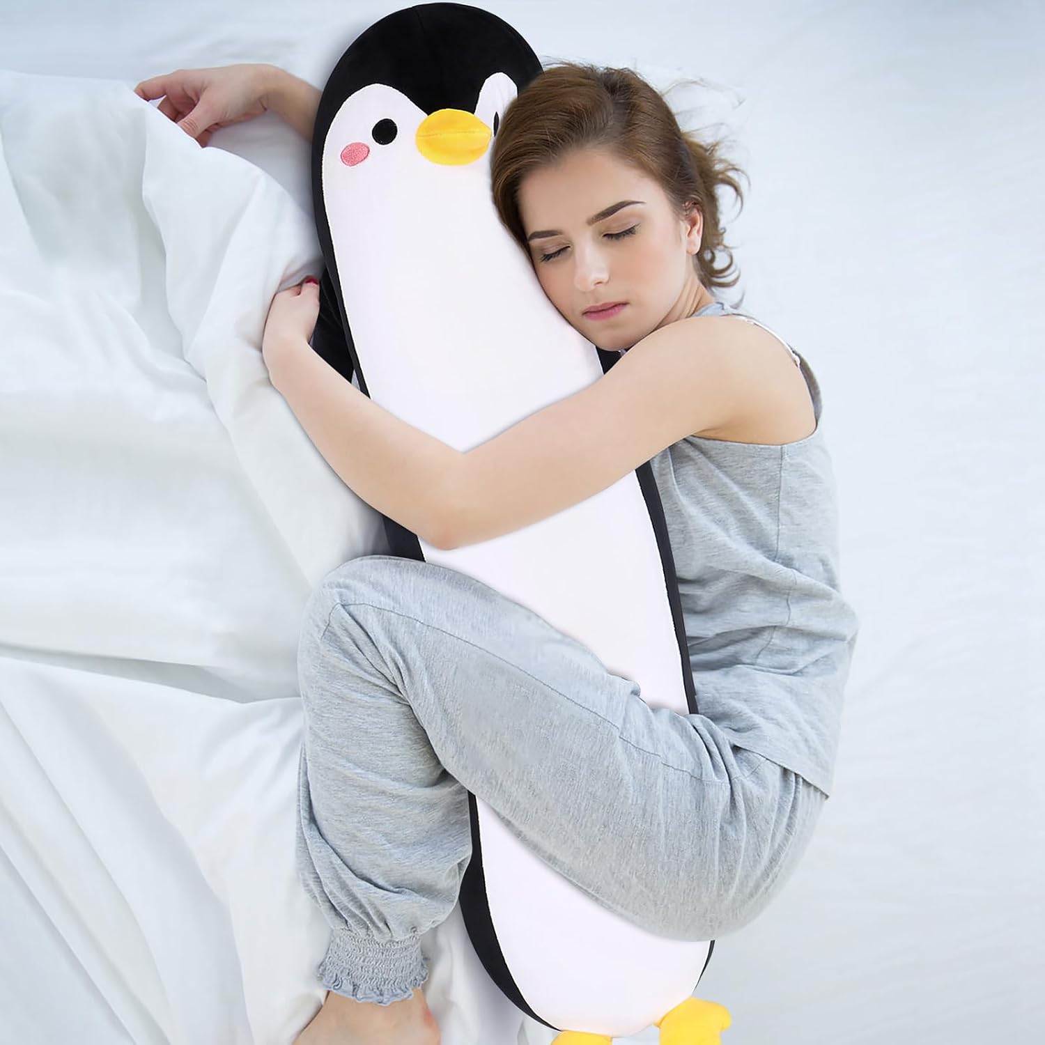 Sprinqdawin Long Penguin Plush Pillow
