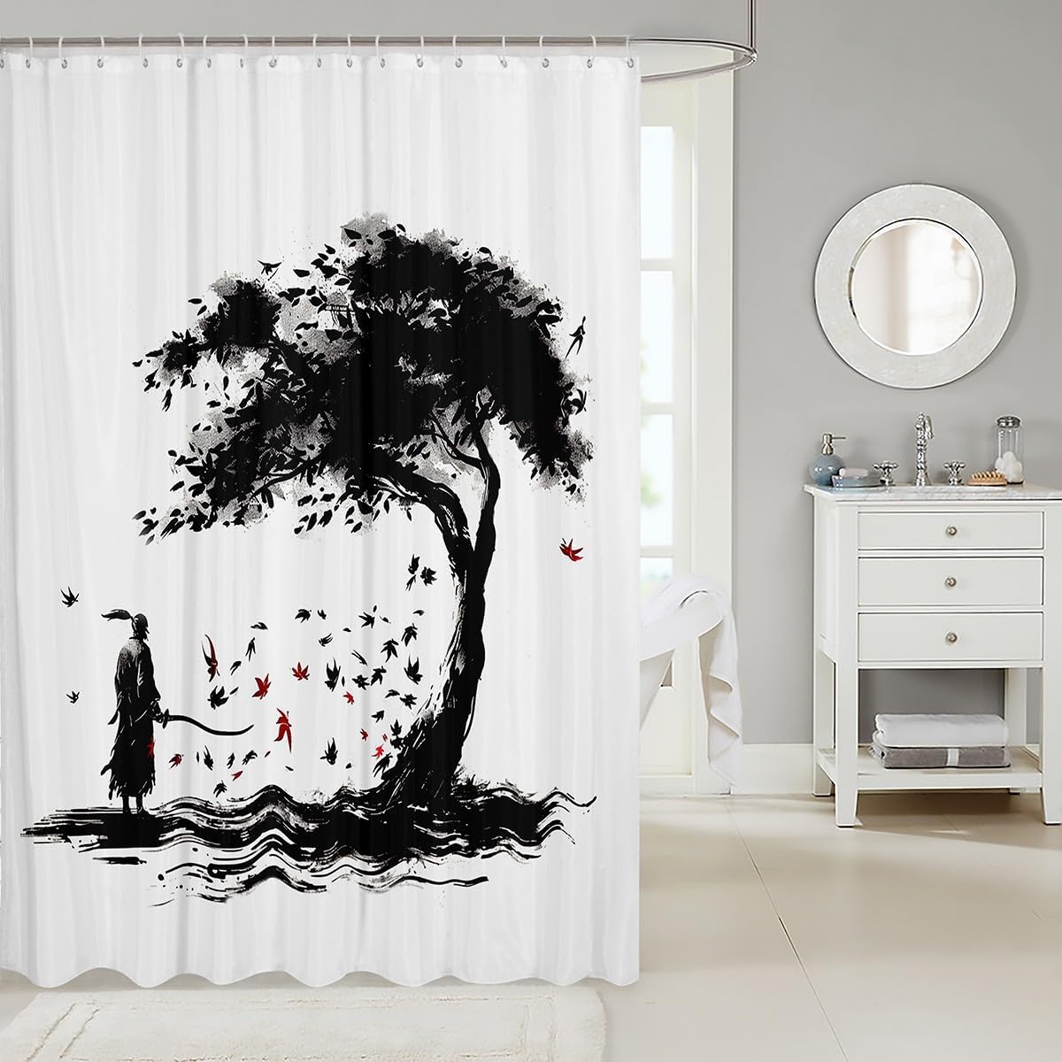High-Quality Japanese-Themed Waterproof Showerscreen for Kids