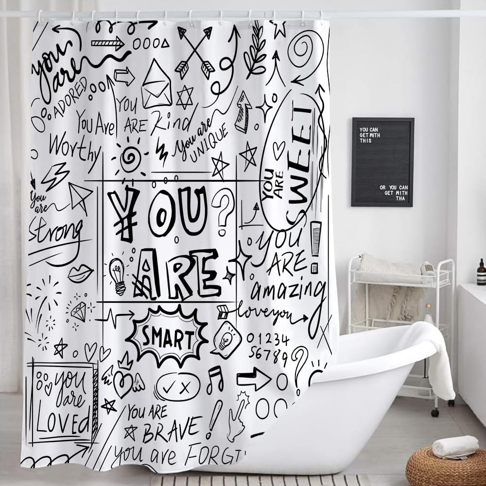 Funny Inspirational Shower curtain set