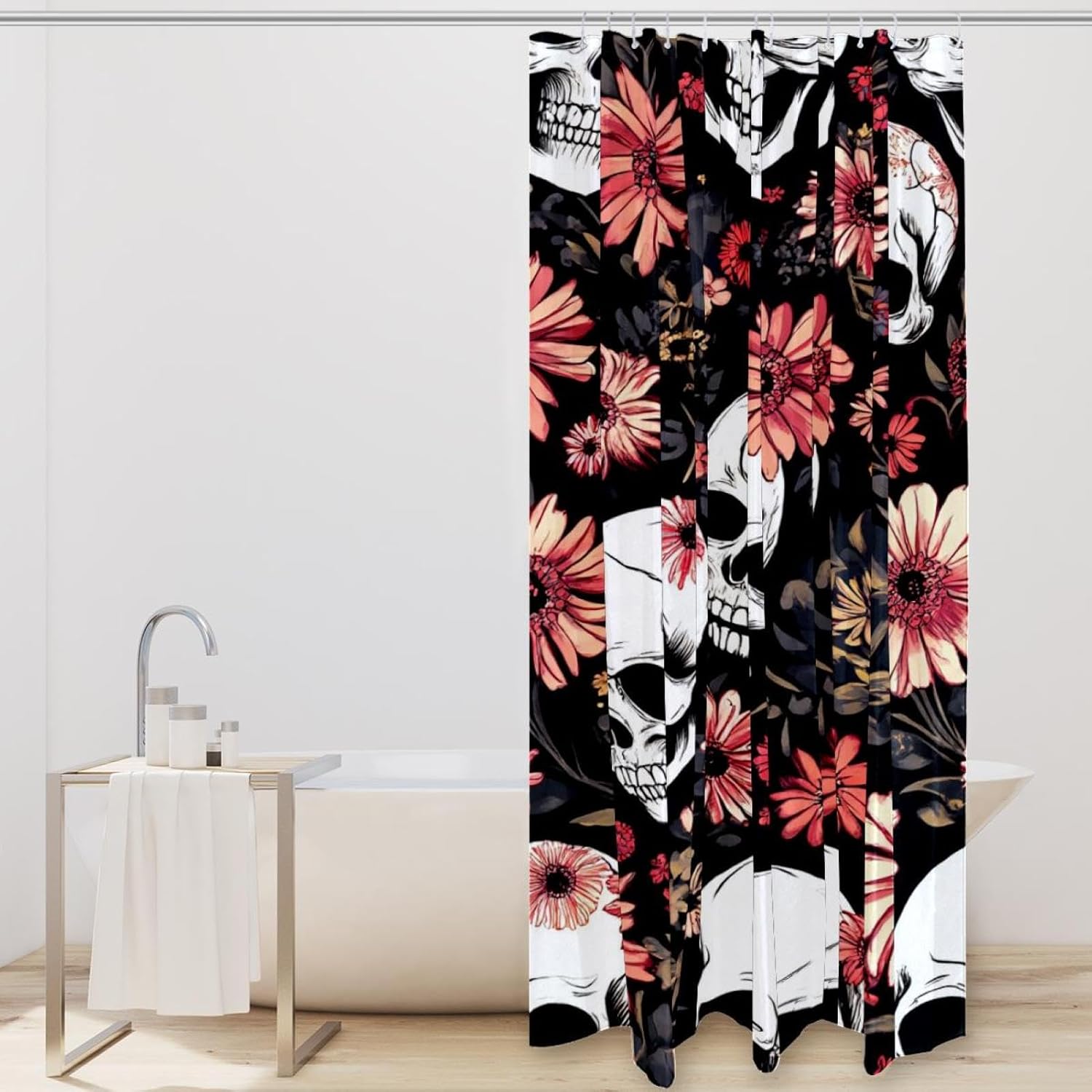 Daisys Dead Skull Bath Curtain