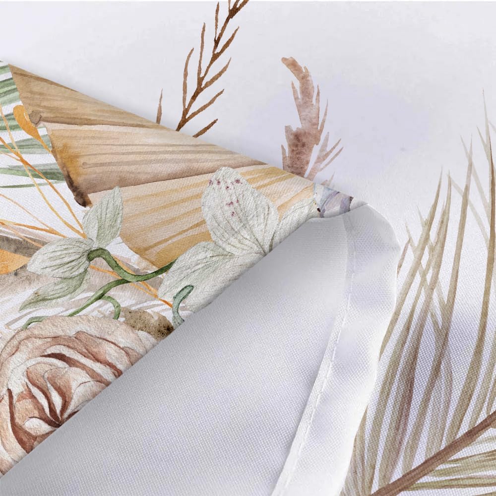 JAWO Boho Brown Floral Leaves Bath Momentum bathing experience