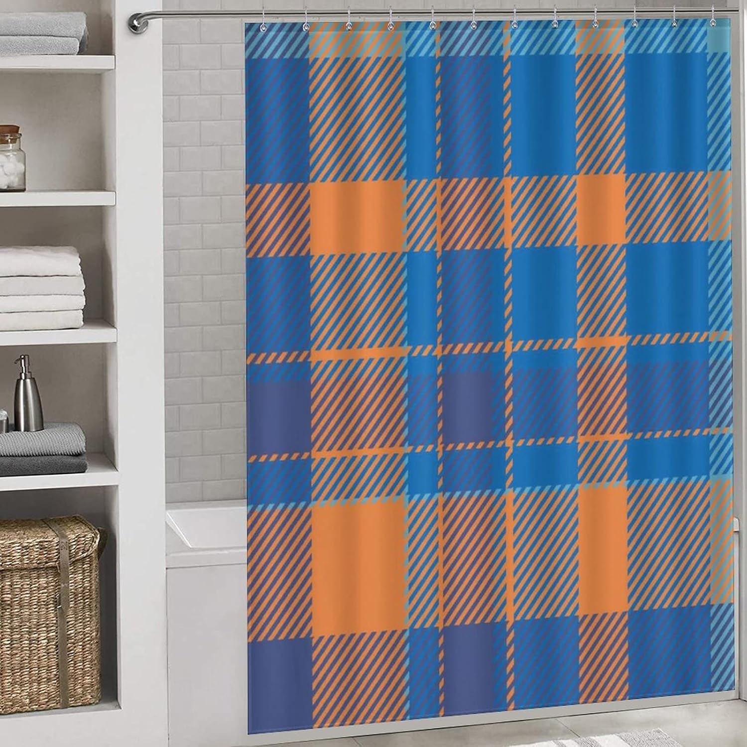 UanMere Buffalo Check Shower Curtain