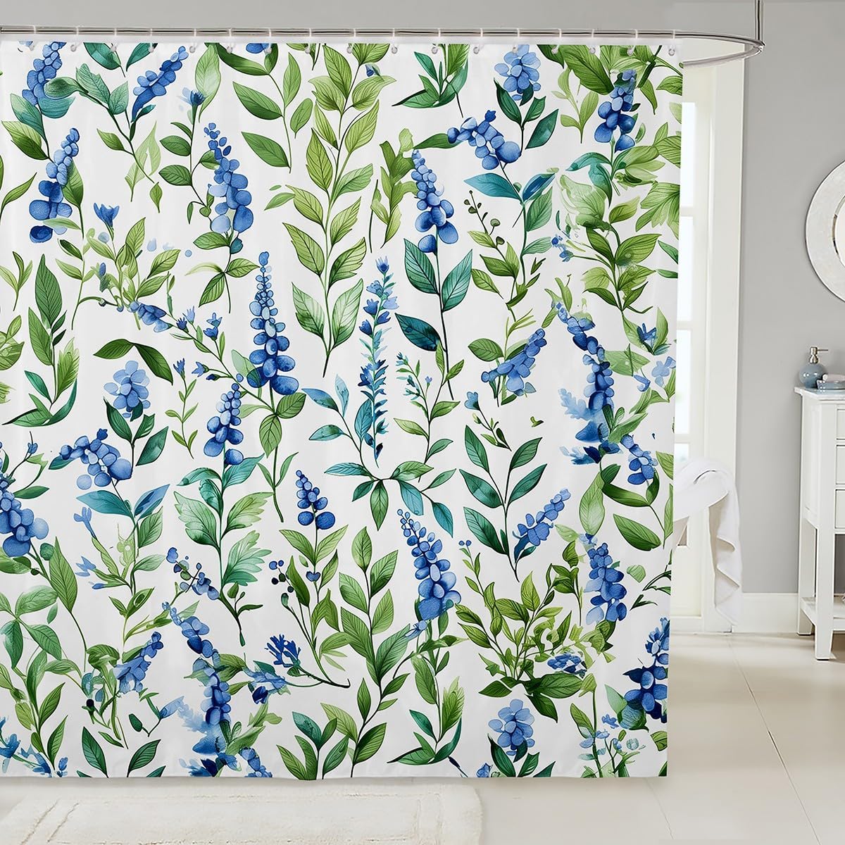 Feelyou Campanula Bath Curtain 72x72 - Fun Design - Perfect for Home Bathroom