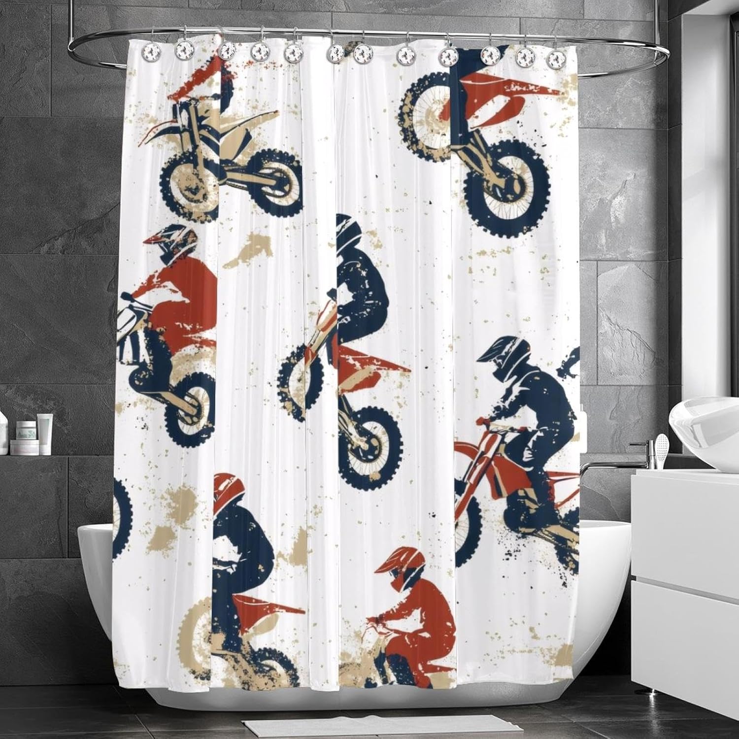Ultimate Motor Cross Boys Shower Curtain Set