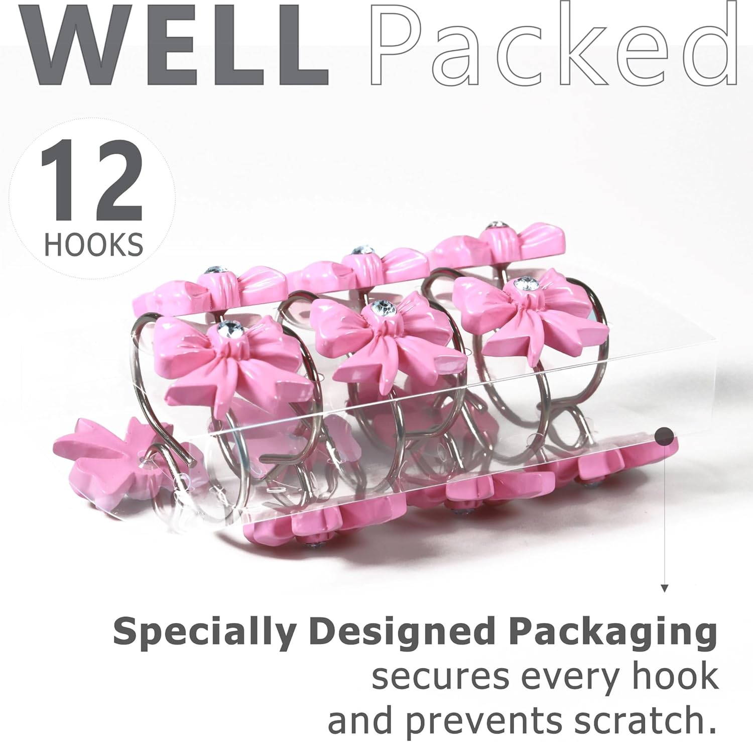 Cute Bow Knot shower curtain hooks - Popkozzi