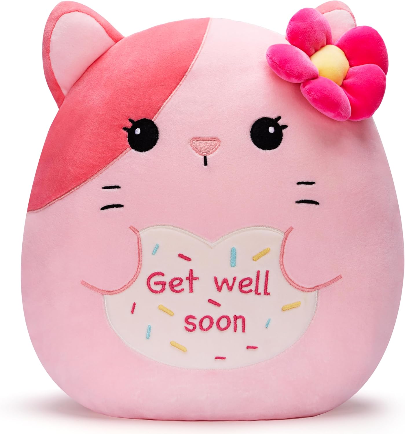Large Plush Cat Get Well Soon Pillow for Kids and Adults 125